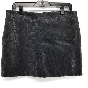 BlankNYC Paisley Sequined Black Mini skirt